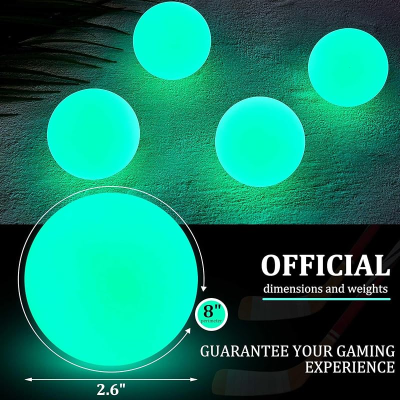 Bolas hockey callejero 8pulg brillan interior exterior