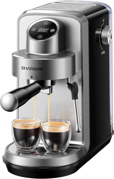 Molinillo café rebabas 2.520pulg con cafetera espresso 20 bar