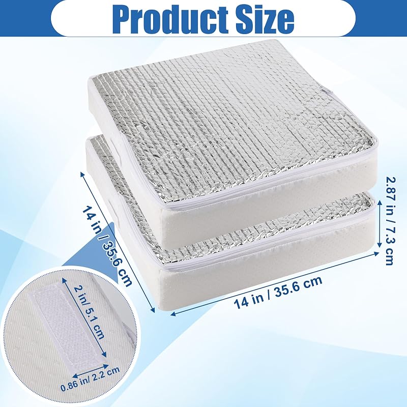 2 Fundas aislante ventilación impermeable caravana 14x14x3pulg