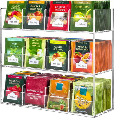 Organizador vertical de bolsitas té acrílico 216 pzas