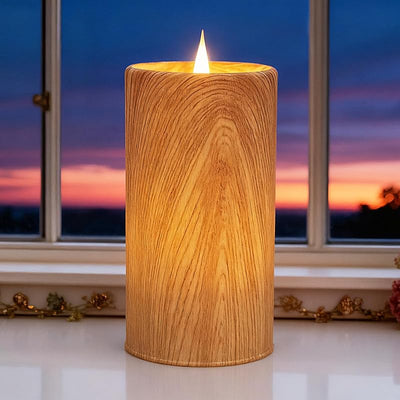 Vela LED sin llama con temporizador control remoto 3D realista
