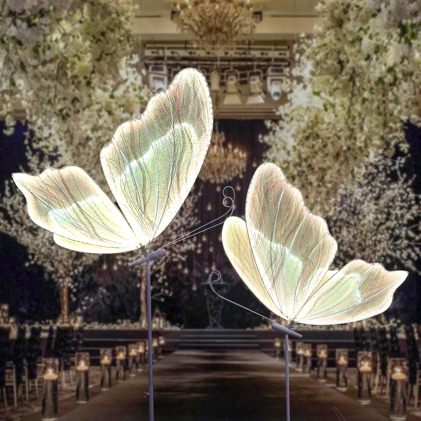 Lámpara de pie mariposa para boda 31.5pulg