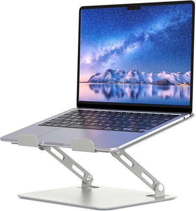 Soporte laptop ajustable ergonómico de metal para escritorio