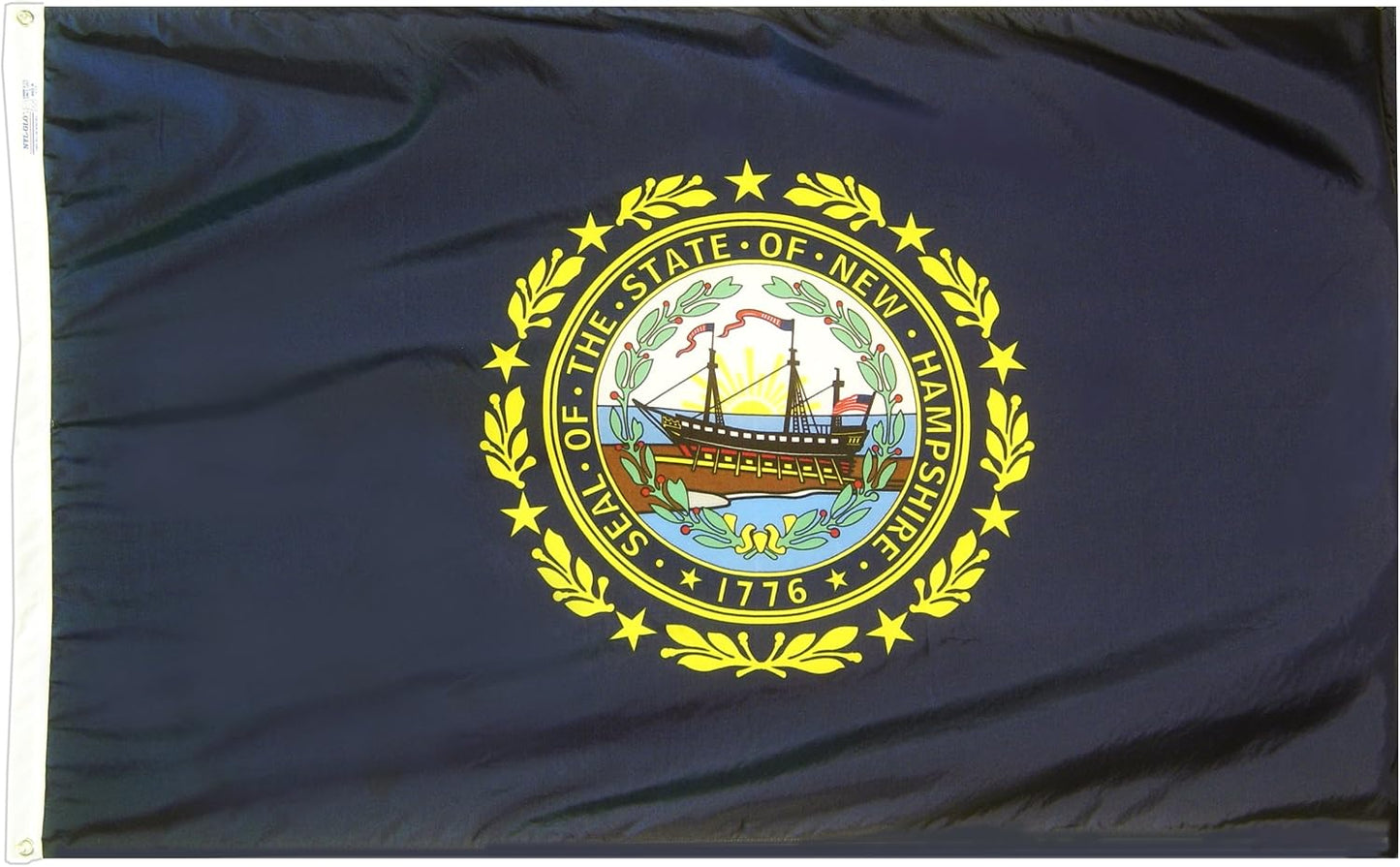 Bandera New Hampshire 3x5ft fabricada EE.UU.