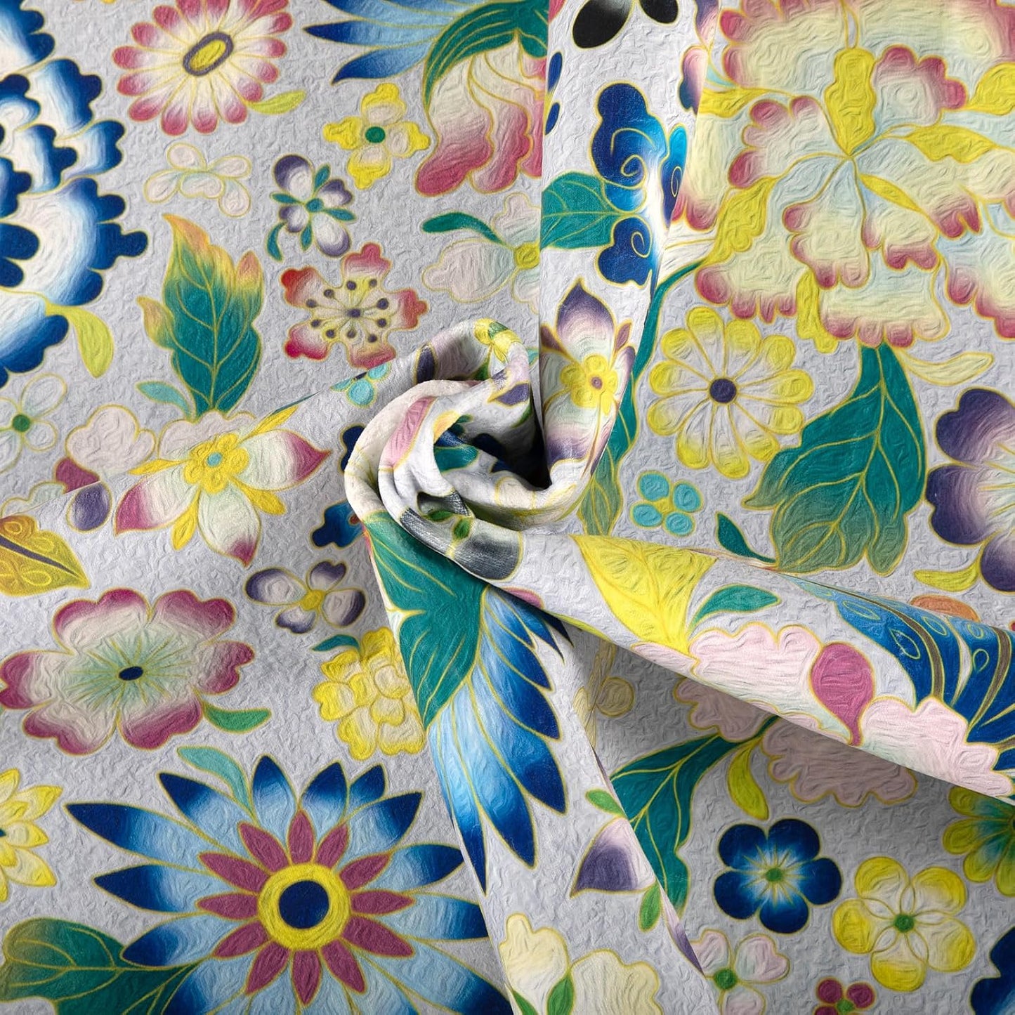 Alfombra lavable floral 2'6x8' antiderrap resistente