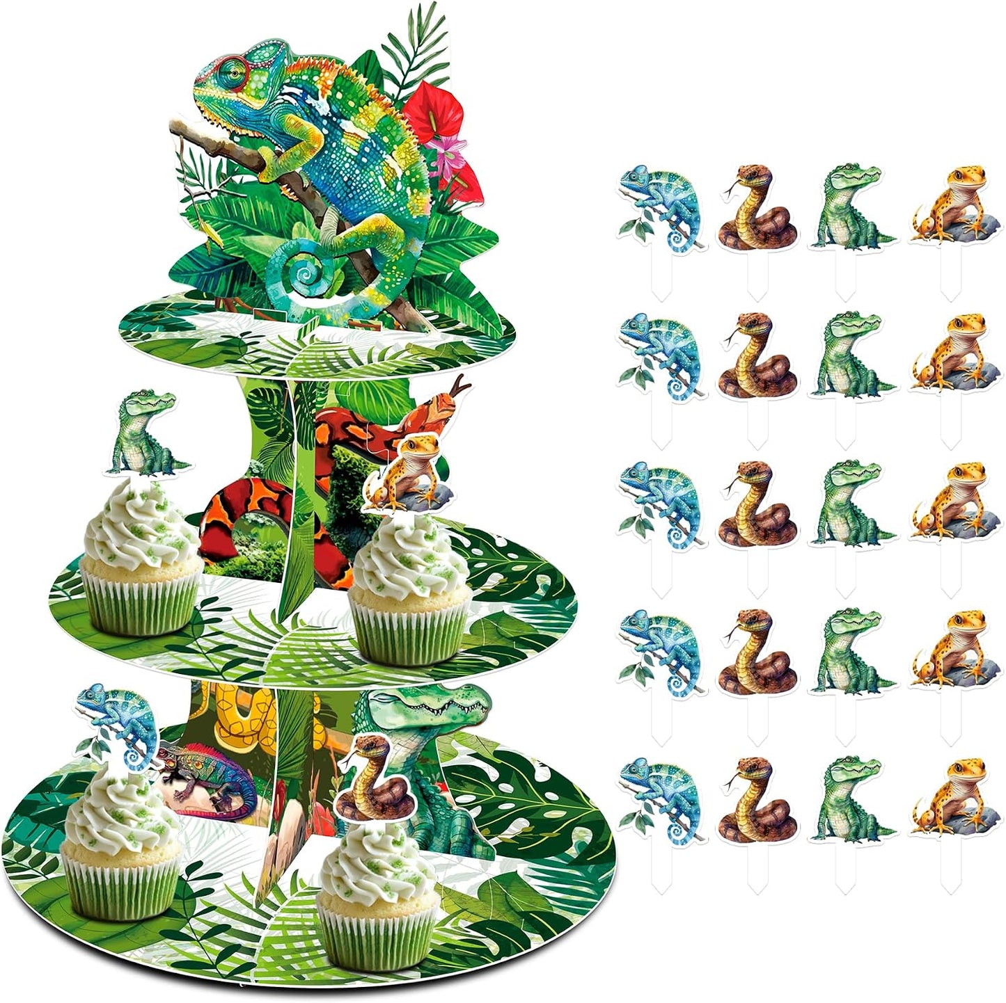 Soporte cupcakes serpiente 25 pzas