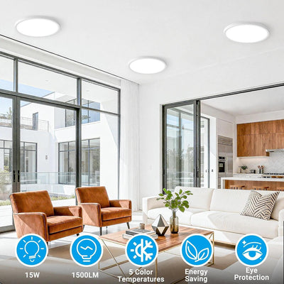 Lámpara LED empotrada 7pulg 15W 5 temperaturas color
