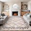 Alfombra floral 5x7pulg beige antiderrap interiores