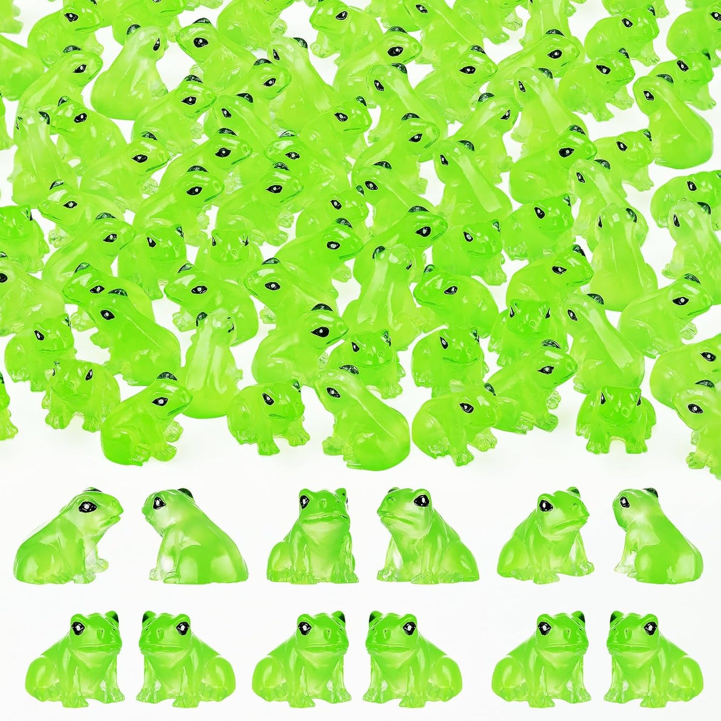 52 ranas resina luminosas para terrarios y decoración