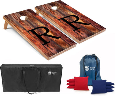 Tablas Cornhole rojas con luces LED 4x2pies set 8 bolsas