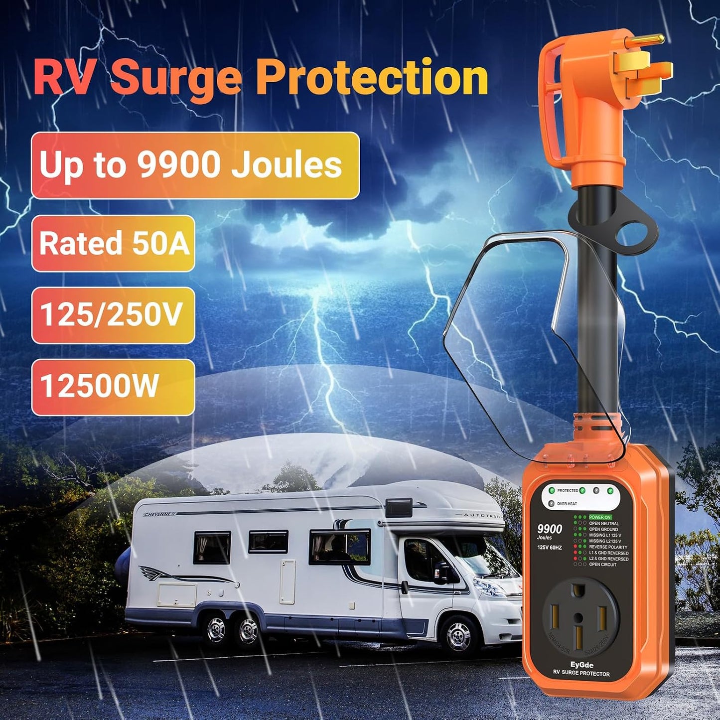 Protector sobretensiones RV 50A impermeable