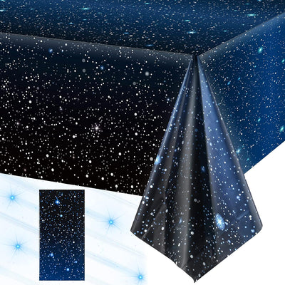 Mantel espacial estrellado 54x108pulg decoración cumpleaños