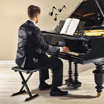 Banco piano plegable acolchado antiderrap para músico