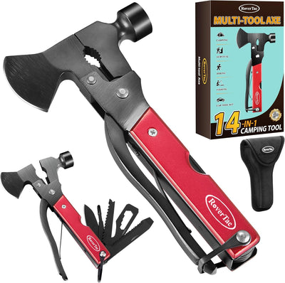 Hacha camping 14 en 1 con cuchillo martillo sierra