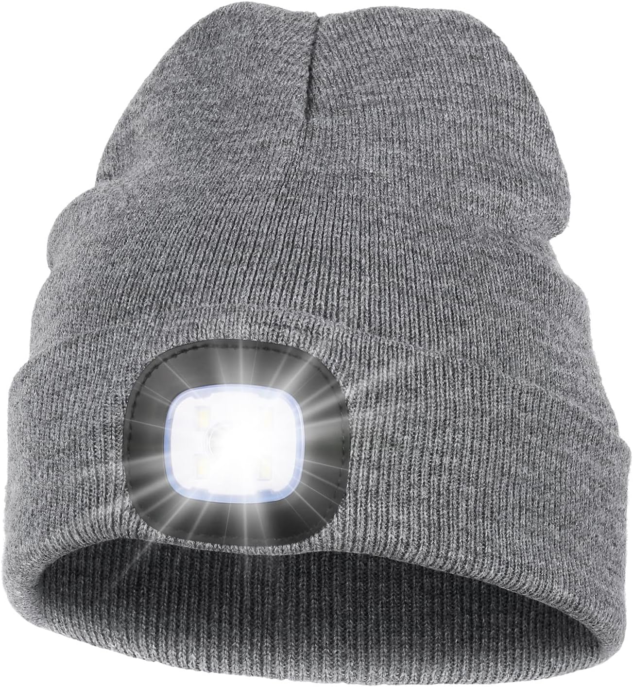 Gorro LED unisex recargable USB manos libres invierno