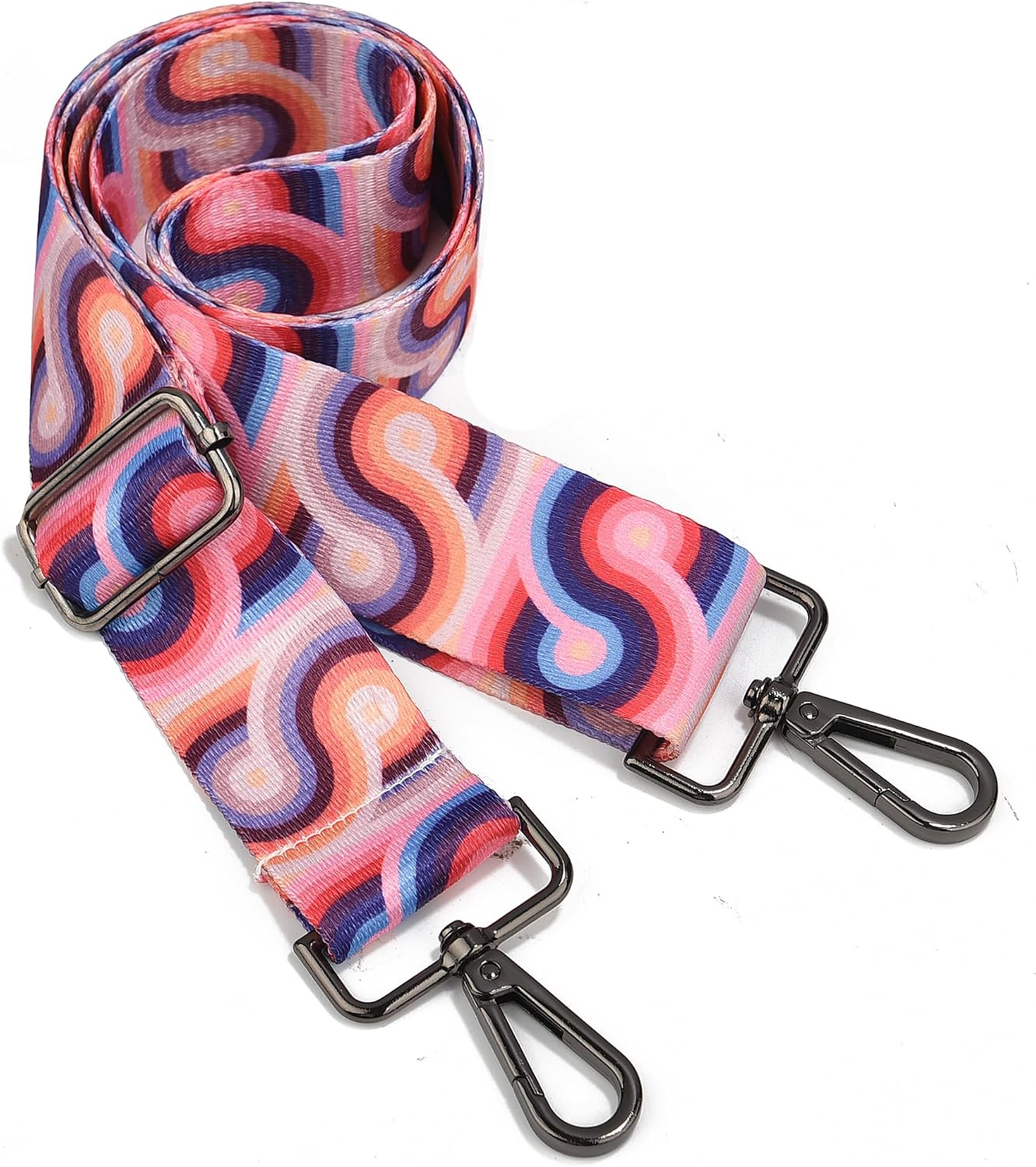 Correa ajustable para bolso 1.5pulg metal plomizo larga para hombro