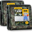 2 Lonas Camuflaje 8x10ft Impermeables con Ojales Reforzadas
