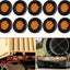 Set 10 luces LED ámbar 2pulg para remolque 12V impermeable