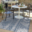 Alfombra rectangular 6'1"x9' color azul y marfil