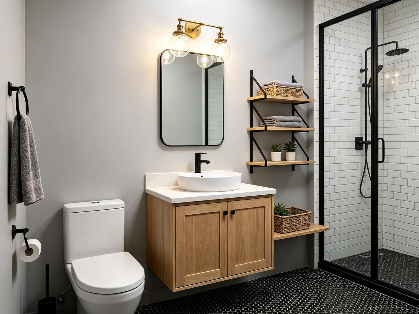 Aplique pared baño luz ajustable 5.9pulg