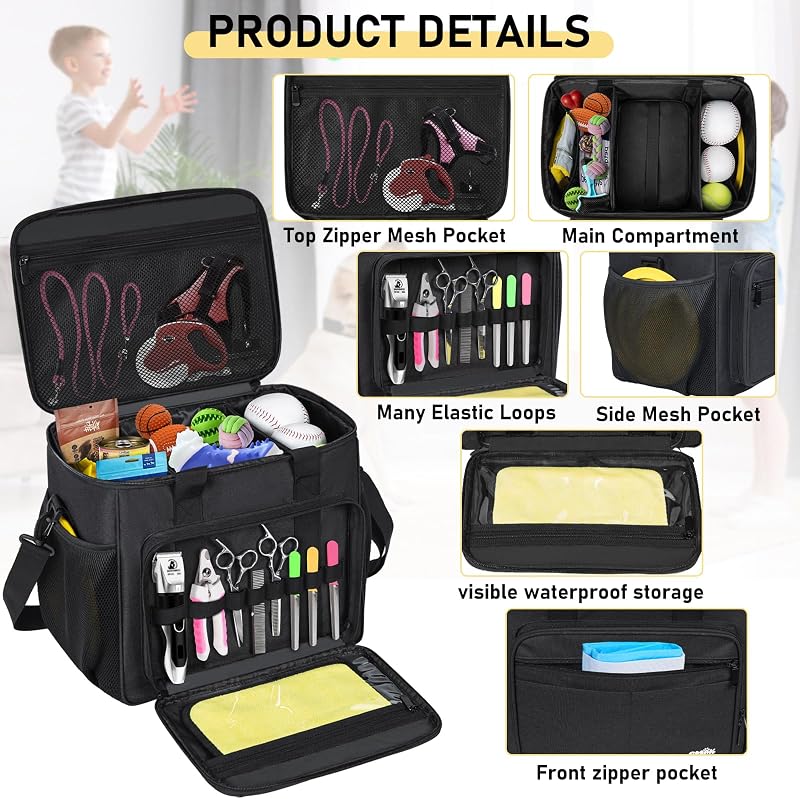 Bolsa aseo mascotas negro organiz. herramientas