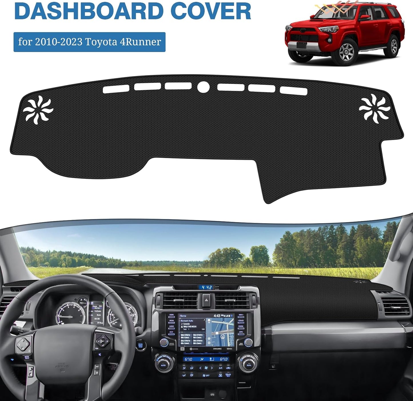 Cubierta tablero Toyota 4Runner 10-24 antiderrap