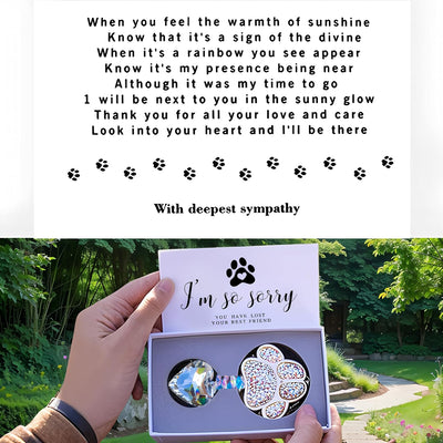 Atrapasoles conmemorativo para perros con 7 cuentas
