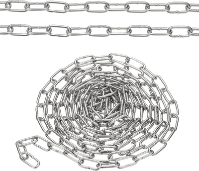 Cadena acero inox 9.8ft eslabones 0.08" ligera