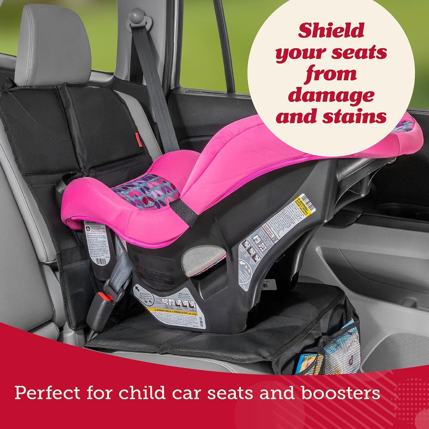 Protector asiento coche infantil gris