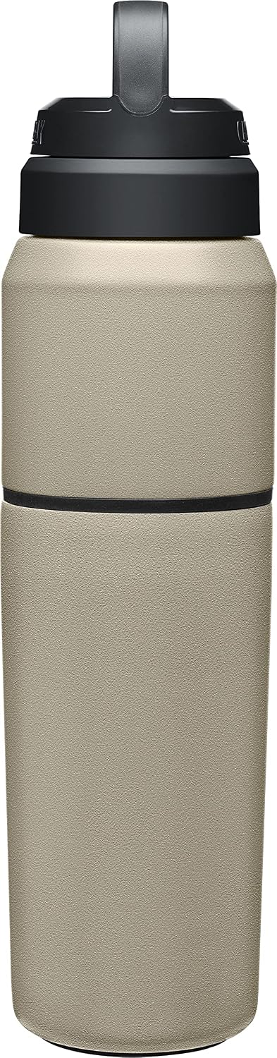 Botella agua acero inox con taza viaje