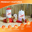 Set 2en1 alimentador pollitos 0.4gal llenado superior rojo