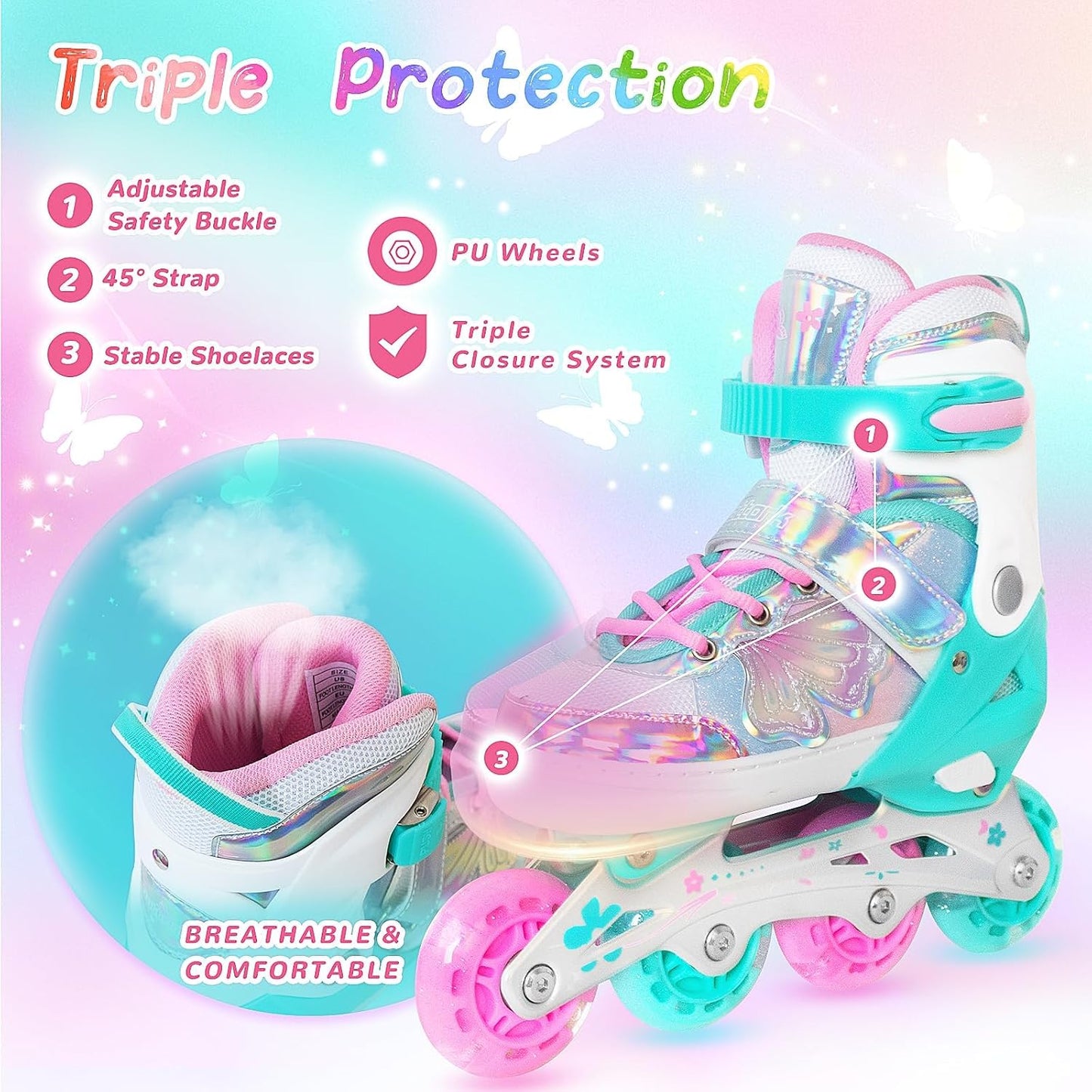 Patines en Línea para Niños con Ruedas Iluminadas