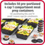 Set 50 Recipientes 10 Tazas Condimento Sin BPA Negro