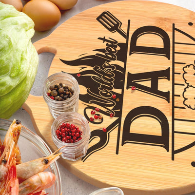 Set tablas cortar bambú grabadas regalo día padre