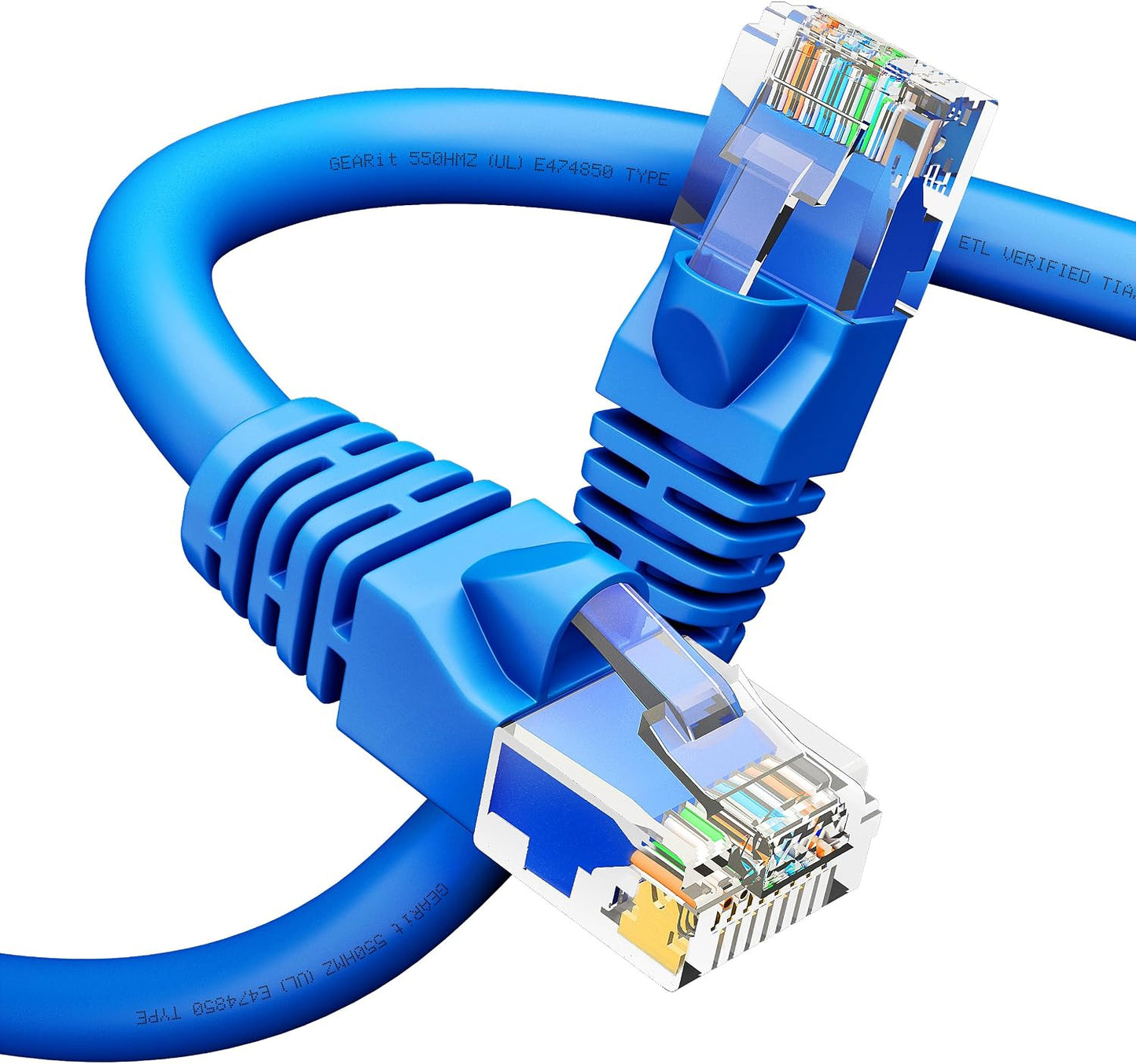 Cable Ethernet Cat6 35pies RJ45 10Gbps conectores dorados