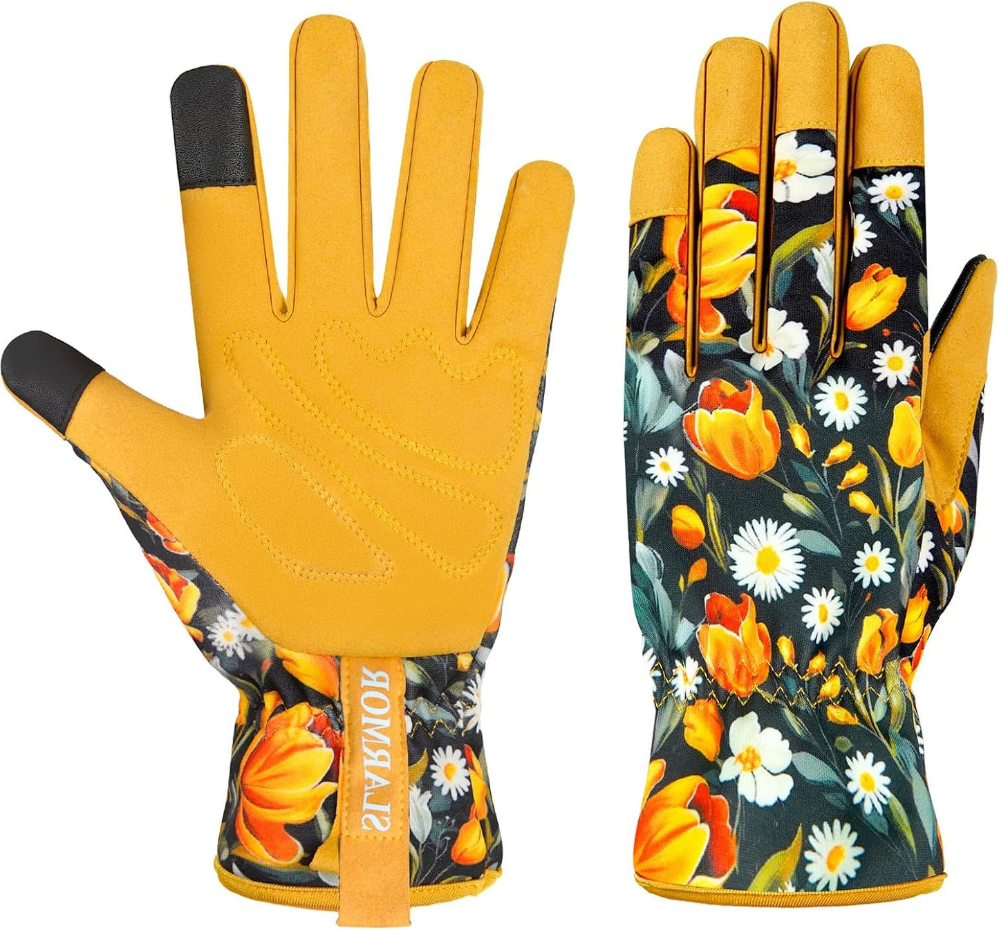 Guantes jardín cuero mujer antiespinas para desmalezar cavar