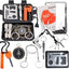 Kit supervivencia exterior para camping y viajes negro