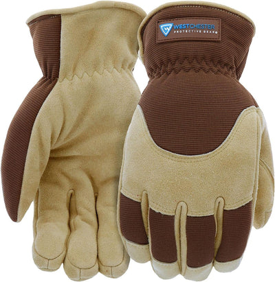 Guantes trabajo cuero thinsulate invierno tostado grande
