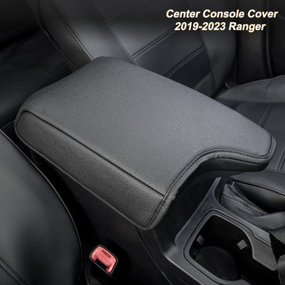 Funda consola Ford Ranger 19-23 cuero sintético negro