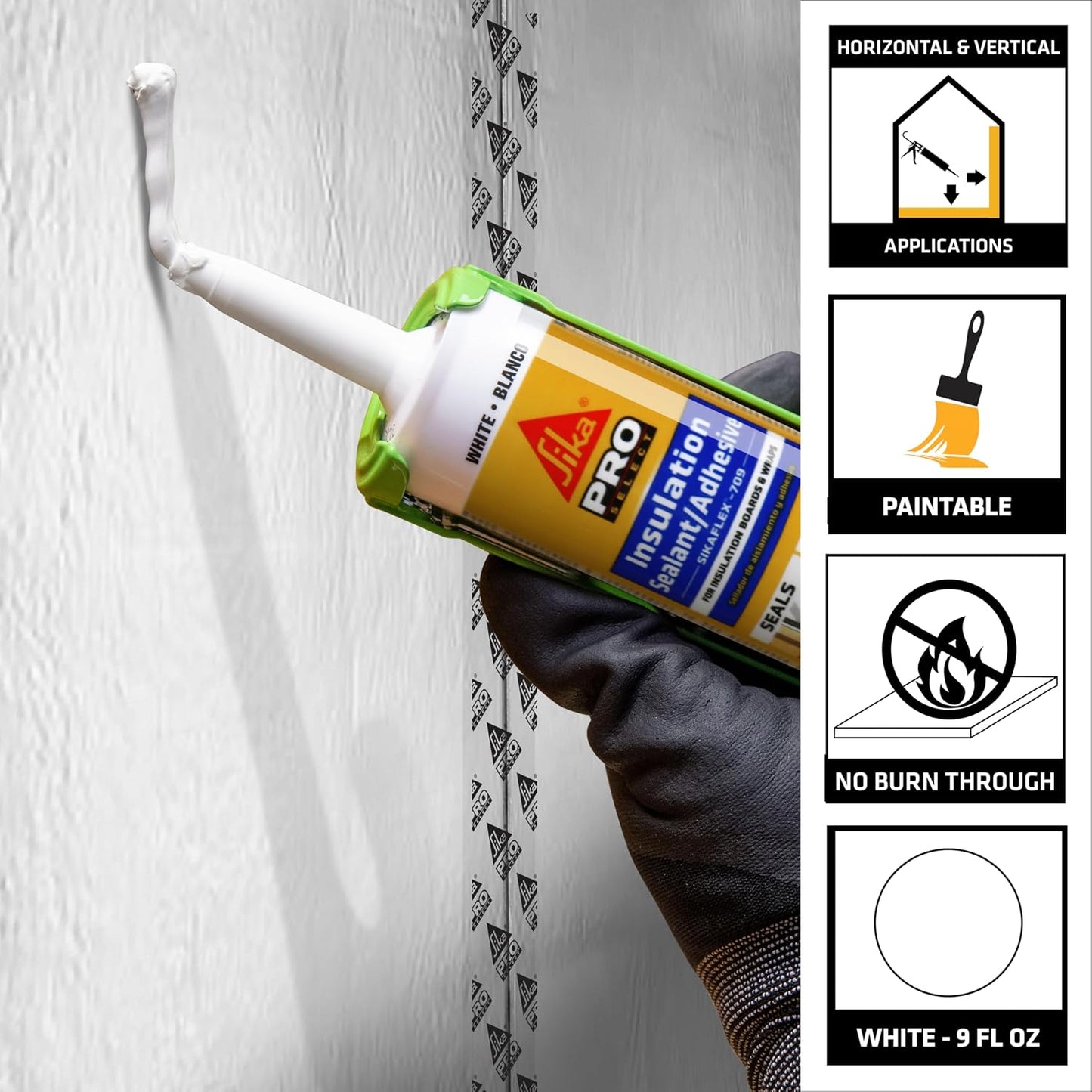 Sellador adhesivo aislamiento flexible blanco