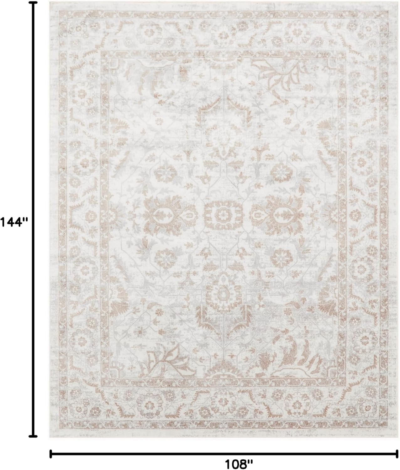 Alfombra lavable 9x12ft para dormitorio sala comedor