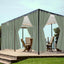 8 Cortinas impermeables para balcones 54x84pulg verde salvia