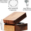 Caja madera nogal soporte anillos boda interior negro