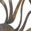 Decoración pared metal colorida 36x36pulg marrón