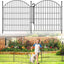 Valla jardín 32" x12ft set 5 sin excavación con cerradura