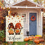 Bandera jardín otoño doble cara gnomos 12x18pulg