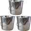 Set 3 Pzas Cubos Acero Inox Grandes