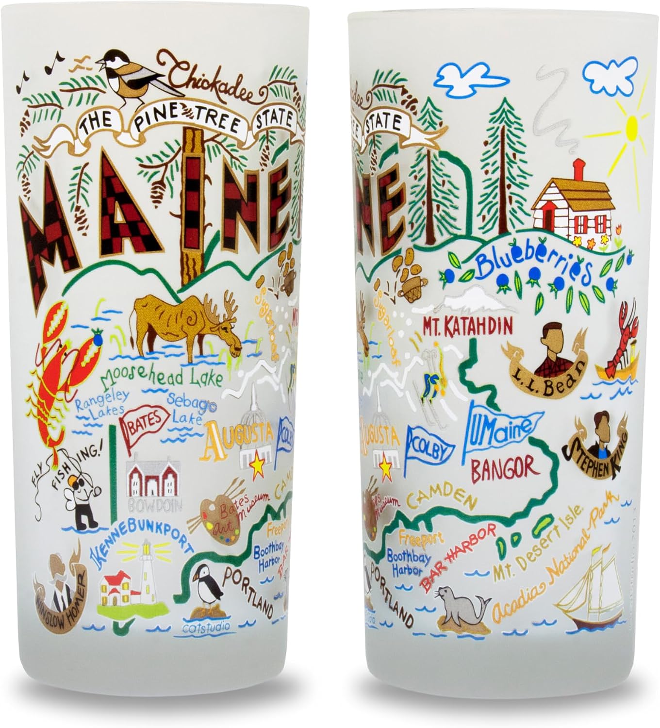 Vasos vidrio esmerilado cocina 15oz set 2