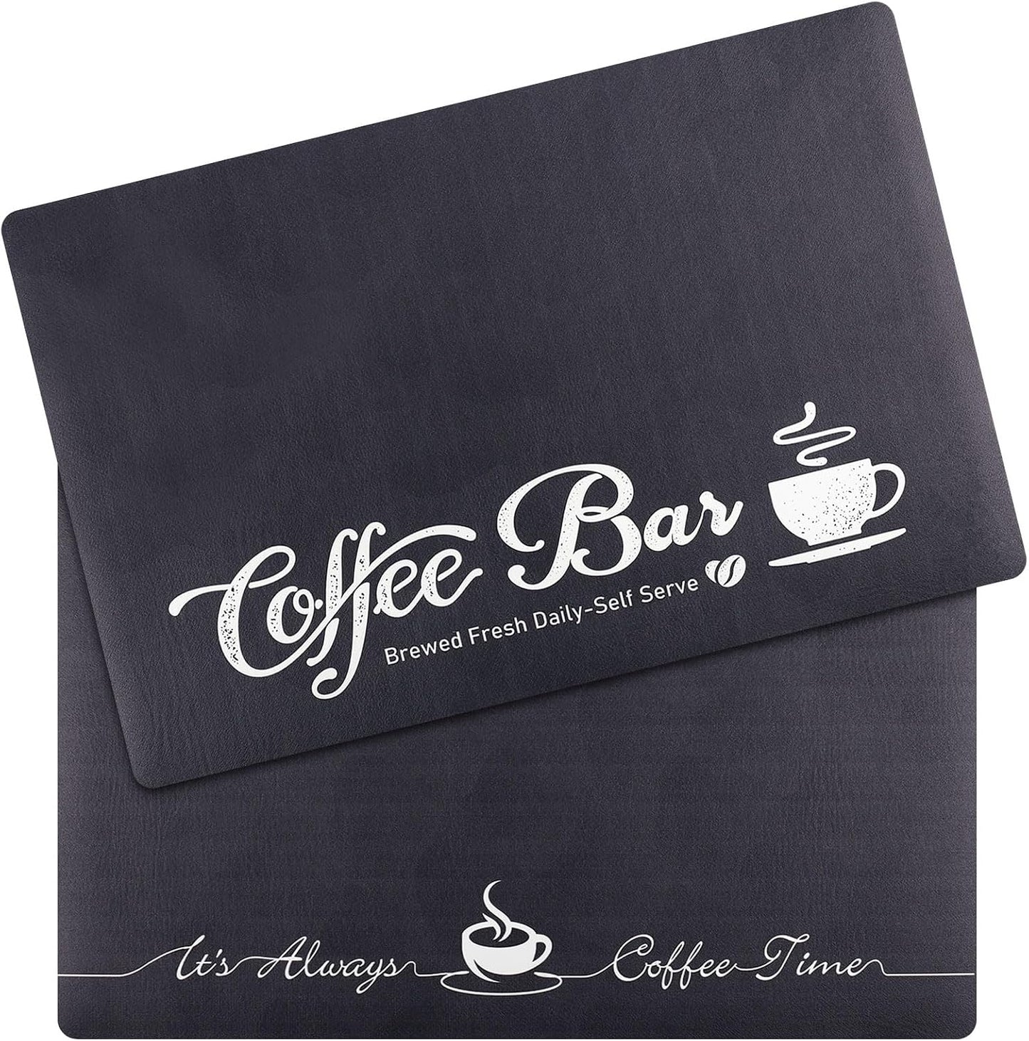 2 Pzas Tapete Barra Cafetera 16x24pulg Absorbente Elegante