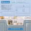 Fregadero cocina cuarzo 32x18" blanco profundo